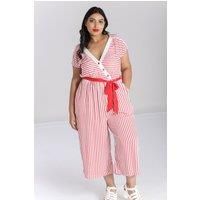 Hell Bunny Ahoy Jumpsuit Red