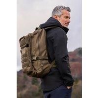 Mountain Warehouse Legion 35L Backpack - Rain Cover Hiking Rucksack, Whistle Camping Daypack Khaki