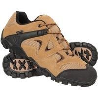 Mountain Warehouse Curlews Mens Waterproof Walking Shoes - Quick Drying Hiking Boots, Suede & Mesh Outer Material Outdoor Shoes, Rubber Sole - Ideal for Everyday Use, Dark Beige, 11 UK