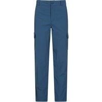 Mountain Warehouse The Explore Mens Trousers - Shrink & Fade Resistant Trousers, Quick Dry Hiking Pants with Pockets - for Spring Summer, Running, Walking Blue (Short Length) Men/'s W32