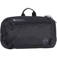 Mountain Warehouse RFID Travel Bum Bag - RFID Feature, Lockable Zips, Lightweight Clip Buckle, Adjustable Belt - Best for Autumn, Winter, Travelling & Outdoors Black
