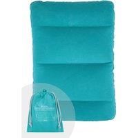 Mountain Warehouse Easy Inflate Pillow - Compact Blow Up Airplane Pillow, Lightweight, Large Valve Plane Cushion - For Travelling, Camping Teal