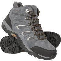 Mountain Warehouse Aspect Mens IsoGrip Boots - Waterproof Hiking Shoes, Phylon Midsole Footwear, Suede & Mesh Upper - Best for Spring, Camping, Travelling Charcoal 9 UK