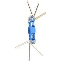 Mountain Warehouse 6 In 1 Bike Tool - Lightweight - Includes 4 different types of Hex Sockets, a Flathead Screwdriver, Cross Screwdriver & Screws - For Cycling Outdoors Blue