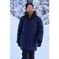 Mountain Warehouse Mens Waterproof Down Parka Jacket Winter Fur Hooded Rain Coat
