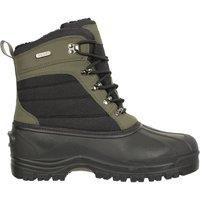 Mountain Warehouse Bank Mens Water-resistant Snow Boots - Round Laces, Fleece Lined & Deep Lugs - Best for Autumn, Winter, Outdoors, Travelling & Hiking Khaki Adult Shoe Size 8