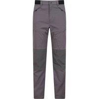 Mountain Warehouse Jungle Mens Trekking Trousers - Short - Water-Resistant, Reinforced Fabric Bottoms, UV Protect & Elastic Waistband - for Spring Summer, Outdoors & Trekking Charcoal Men/'s W44
