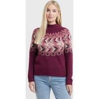 Women's Arelia Ikat Knitted Jumper, Purple