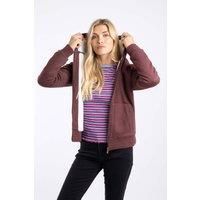 Weird Fish Women's Sevanna Borg Lined Jersey Hoodie in Burgundy | Size: 16