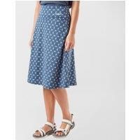 Weird Fish Women's Malmo Printed Jersey Skirt, Blue/NVY