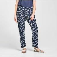 Weird Fish Tinto Printed Viscose Trousers Navy Size 8