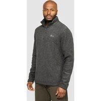 Weird Fish Boston Recycled 1/4 Zip Grid Fleece Washed Black Size 3XL