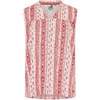 Weird Fish Atika Organic Cotton Cheesecloth Vest Rouge Size 8