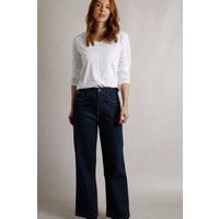 Weird Fish Corine Wide Leg Denim Jeans Dark Denim Size 8