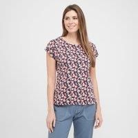 Weird Fish Thandi Organic Printed Jersey T-Shirt Dark Pink Size 10