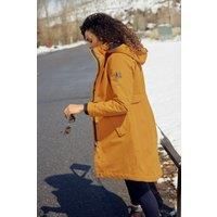 Weird Fish Kenzie Recycled Waterproof Coat Mustard Size 10