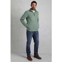 Weird Fish Laramie Eco 1/4 Zip Snow Marl Fleece