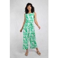 Padra Wide Leg Printed Jumpsuit