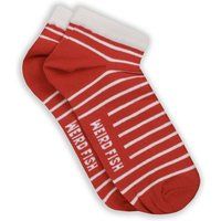 Weird Fish Women's Loretta Trainer Socks 3 Pack in Dark Red