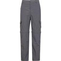Mountain Warehouse Explore Mens Zip-Off Trousers - Long Length, UV Protect Max, Zip Off Pants - for Spring Summer, Walking, Hiking, Outdoors & Trekking Grey Men/'s W40