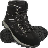 Mountain Warehouse Boulder Mens Trekker Boots - Breathable, Waterproof, Quick Drying, Durable Rubber Outsole Walking Boots - Perfect For Cold Weather Charcoal Adult Shoe Size 7
