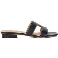 Dune London Loupe Smart Slider Sandals - Black