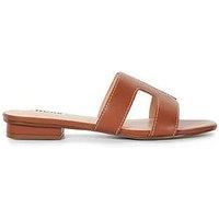 Dune Women's Loupe Leather Mule Sandals - Tan - UK 4