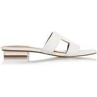 Dune Women's Loupe Leather Sandals - White - UK 6