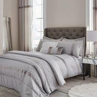 Catherine Lansfield Sequin Cluster Duvet Set Bedspread Curtains Pink Grey Blue