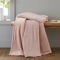 Catherine Lansfield Extra Large Raschel Velvet Throw Blush 200x240cm