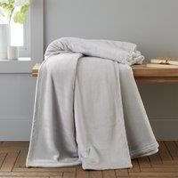Catherine Lansfield Extra Large Raschel Velvet Throw Silver 200x240cm