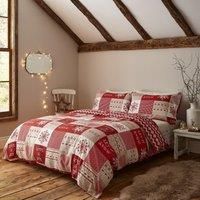 Catherine Lansfield Let It Snow Easy Care King Duvet Set Red