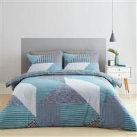 Catherine Lansfield Larsson Geo Easy Care King Duvet Set Teal