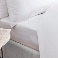 Bianca 400 Thread Count Cotton Sateen Single Fitted Sheet White