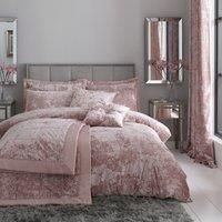 Catherine Lansfield Crushed Velvet Double Duvet Set Blush