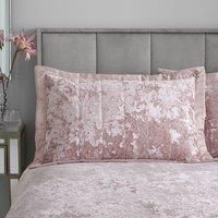 Blush Catherine Lansfield CRUSHED VELVET Duvet Cover Set Bedding Curtains Range