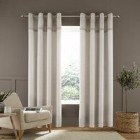 Catherine Lansfield Melville Woven Texture Eyelet Curtains