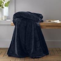Catherine Lansfield Extra Large Raschel Velvet Touch 200X240cm Throw Navy