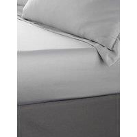 Catherine Lansfield Silky Soft Satin Single Fitted Sheet Silver