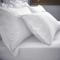 Bianca Fine Linens Bedroom 200 Thread Count Cotton Percale Double Fitted Sheet 32cm Depth White