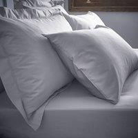 Bianca Fine Linens Bedroom 200 Thread Count Cotton Percale Super King Fitted Sheet 32cm Depth Grey