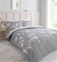 Catherine Lansfield Meadowsweet Floral Easy Care King Duvet Set Pink/Grey