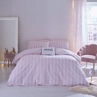 Sassy B Stripe Tease Teenage Duvet Cover Bedding Set Pink/White