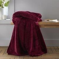 Catherine Lansfield Extra Large Raschel Velvet Touch 200X240cm Throw Red