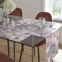 Catherine Lansfield Dramatic Floral Table Runner Grey