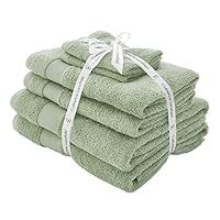 Catherine Lansfield Bathroom Anti-Bacterial Cotton 6 Piece Bale Sage