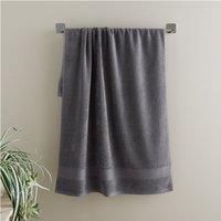 Catherine Lansfield Bathroom Anti-Bacterial Bath Sheet Charcoal