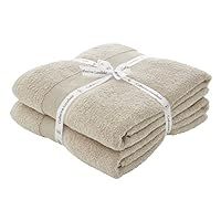 Catherine Lansfield Bathroom Anti-Bacterial Bath Sheet Pair Natural