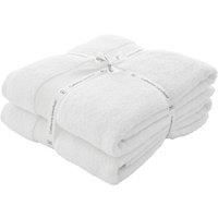 Catherine Lansfield Bathroom Anti-Bacterial Cotton Bath Sheet Pair White