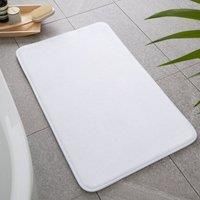 Catherine Lansfield Bathroom Anti-Bacterial Memory Foam Bath Mat White BR/55661/W/BMAT/WH